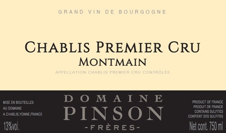 Domaine Pinson Chablis 1er Cru Montmain - Image 2