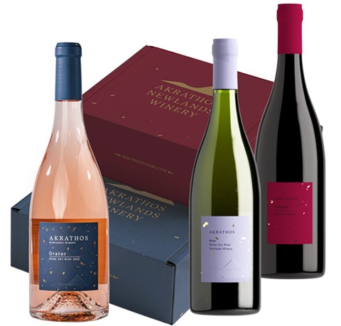 Akrathos Newlands Winery Χ/Κ 3 φ. (1 φ. Oros Λευκός, 1 φ. Orator Ροζέ, 1 φ.Philosopher Ερυθρός)