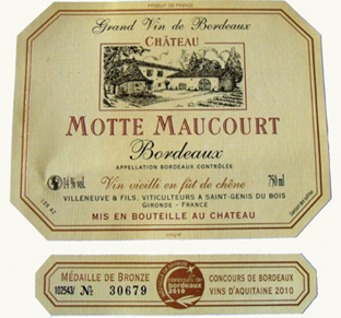 Château Motte Maucourt Rouge (Παλαίωση σε Βαρέλι) - Image 2