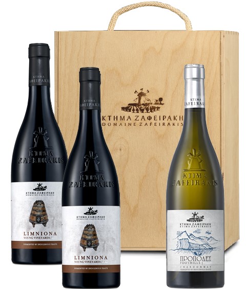 Κτήμα Ζαφειράκη Ξ/Κ 3 φ.(1 φ. Πρόποδες Λευκός & 2 φ. Λημνιώνα Young Vineyards Ερυθρός)