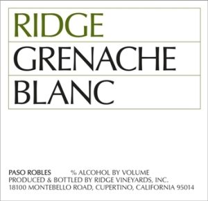 Ridge Grenache Blanc