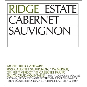 Ridge Cabernet Sauvignon Estate - Image 2