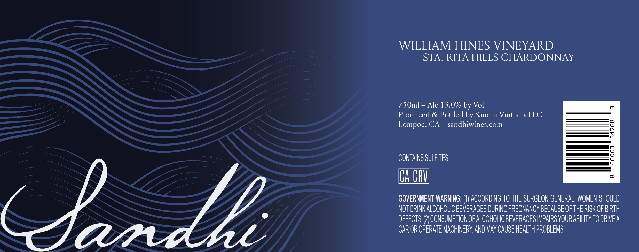 Sandhi William Hines Chardonnay - Image 2