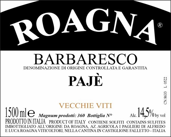 Roagna Barbaresco Paje Vecchie Viti Magnum - Image 2