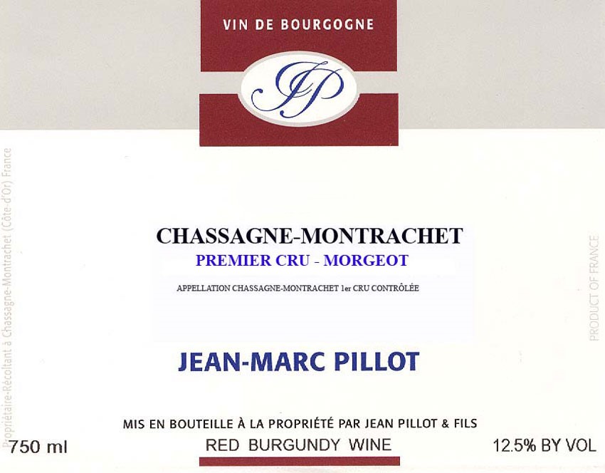Domaine Jean Pillot Chassagne Montrachet 1er cru Morgeot Rouge - Image 2