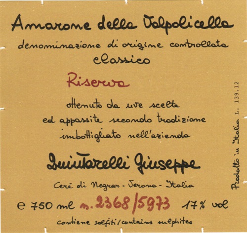 Quintarelli Giuseppe Amarone della Valpolicella Classico Riserva - Image 2