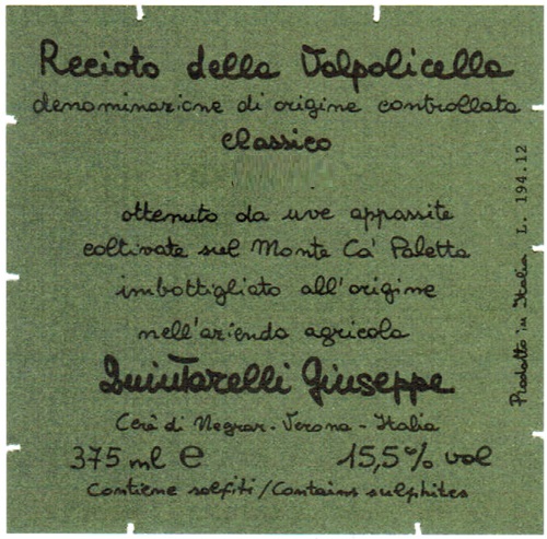 Quintarelli Giuseppe Recioto della Valpolicella Classico 375 ml - Image 2